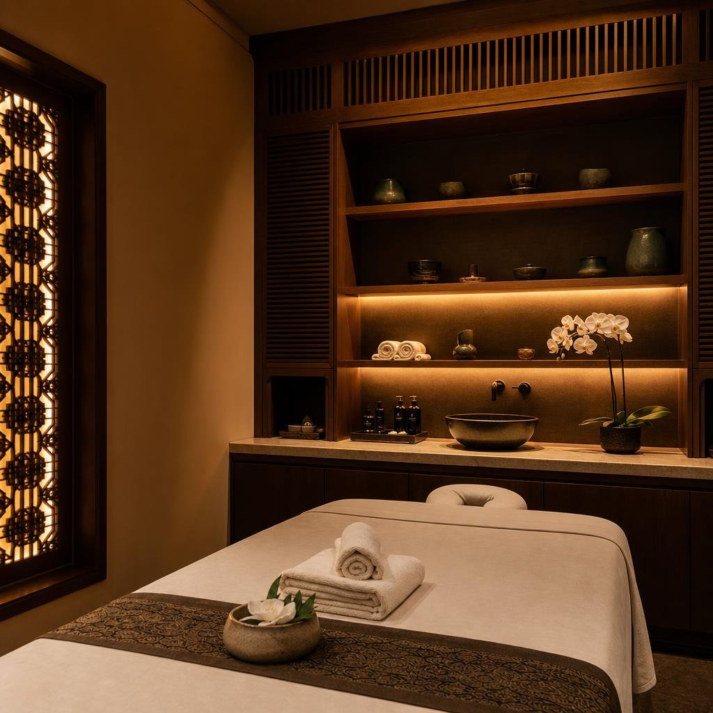 AI concept of a Nava Thai massage treatment room